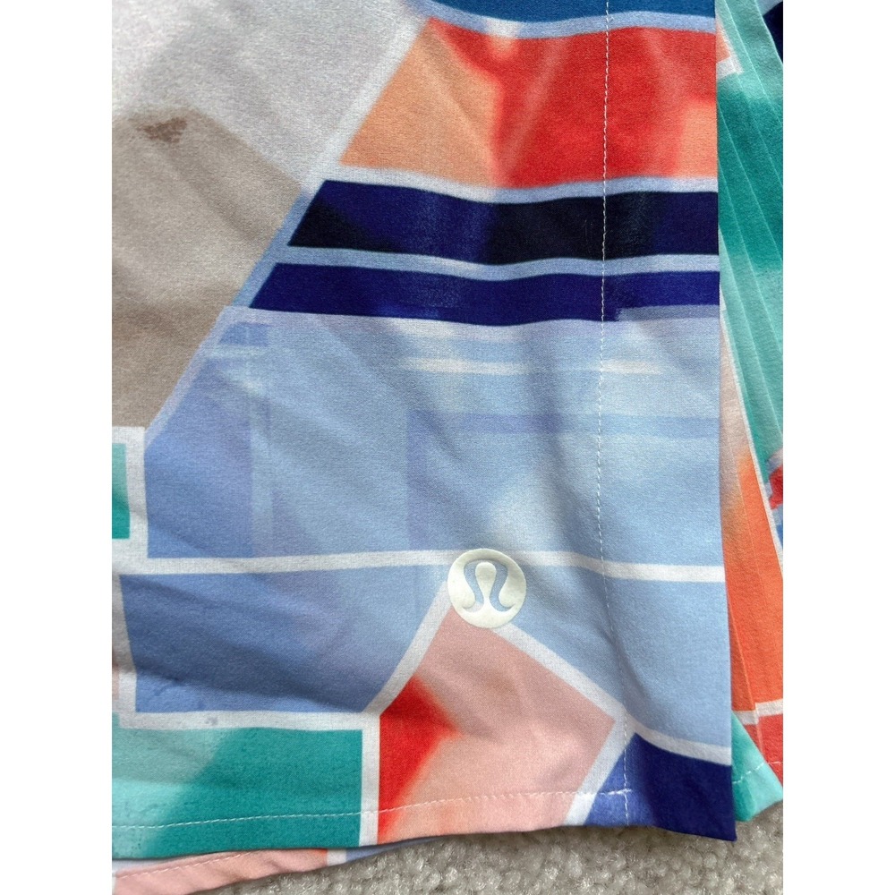 Lululemon Peek Pleat High-Rise Tennis Skirt Shadow Court Multi/Night Sea Size 6 - Picture 8 of 12
